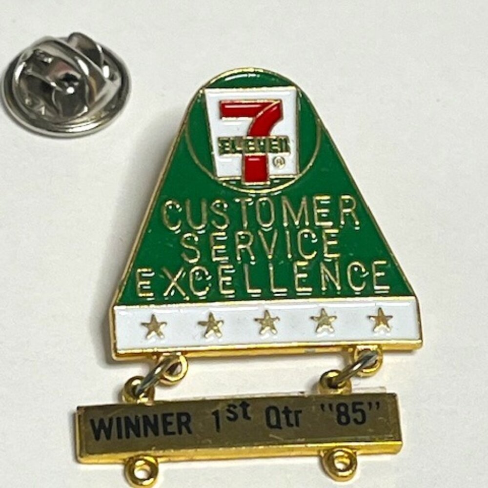 VTG 7 Eleven Customer Service Excellence Employee Recognition Lapel Hat Vest Pin